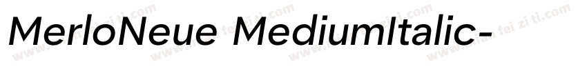 MerloNeue MediumItalic字体转换